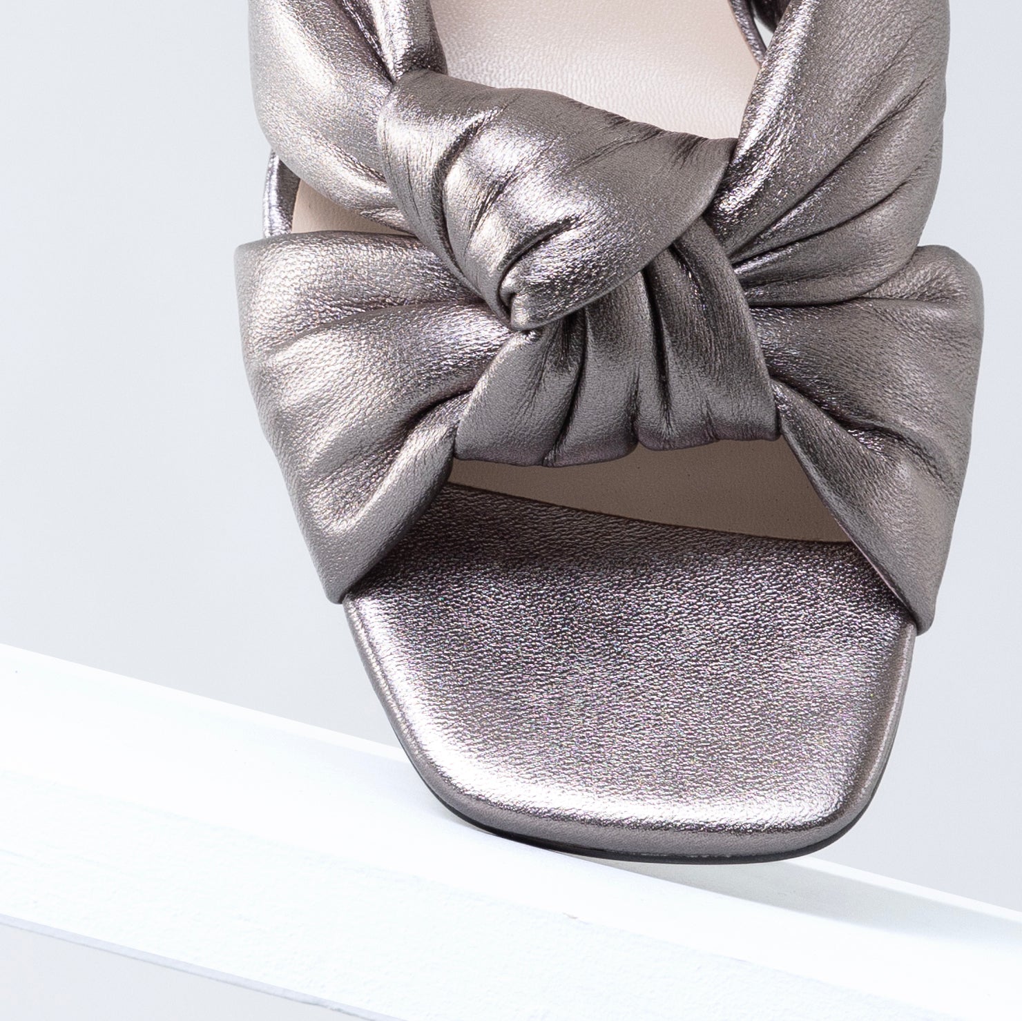 Adele Mule Sandal | Gun metal