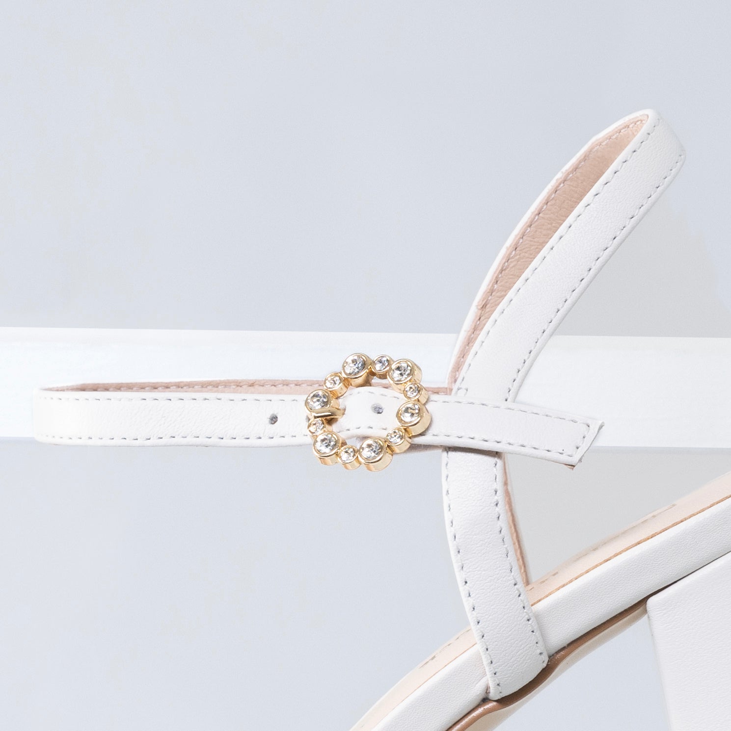 Alesha Heel | Cream leather