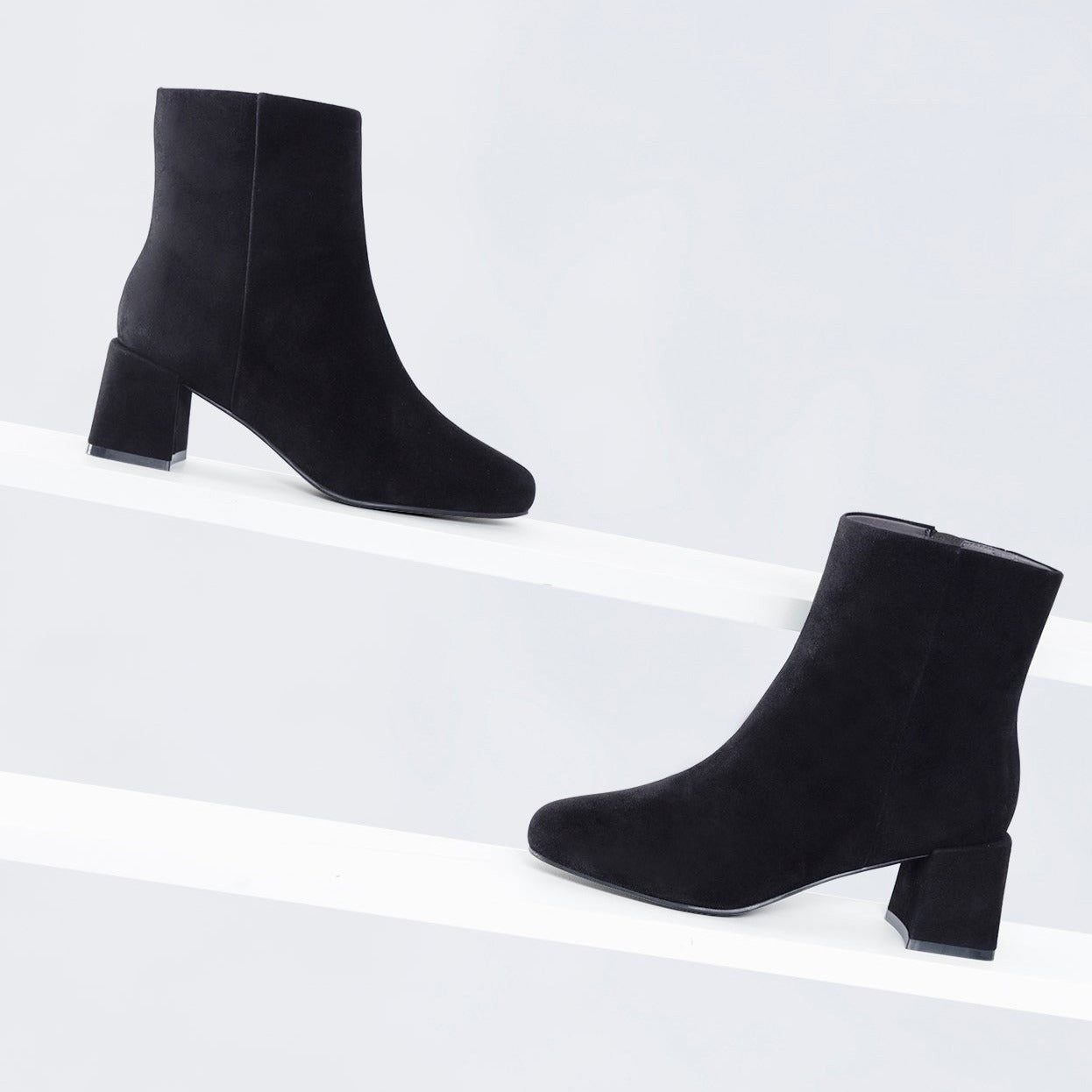 Aloe Ankle Boot | black suede