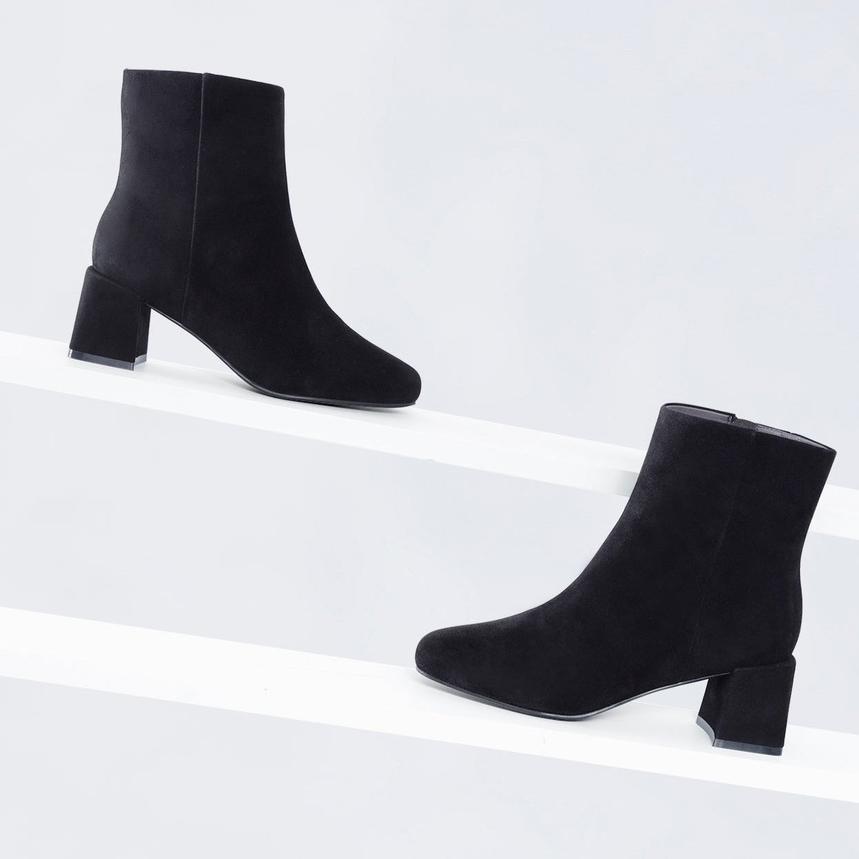 Aloe Ankle Boot 50mm | black suede