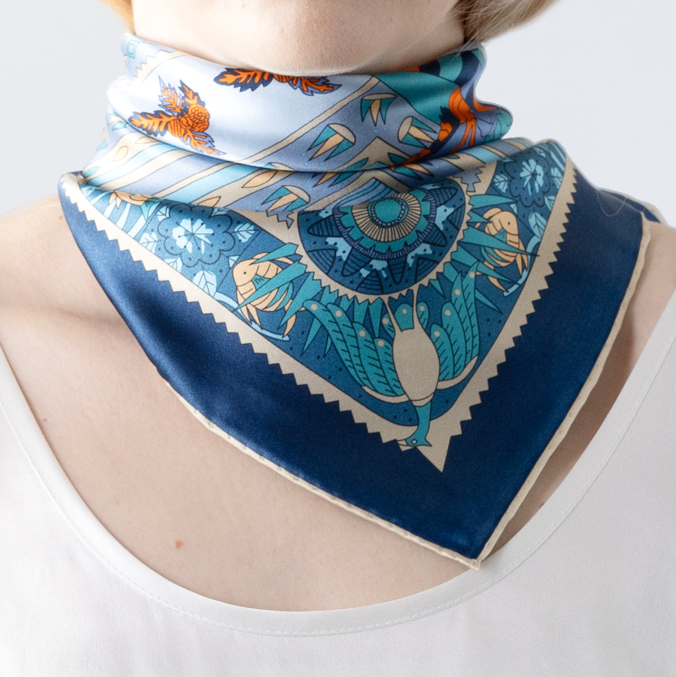 Animals of the World 90x90cm Silk Scarf