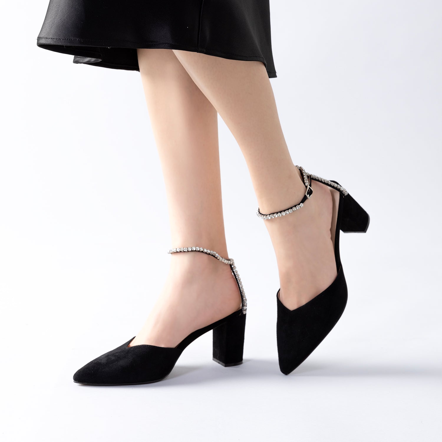 Anna Heel | Black suede