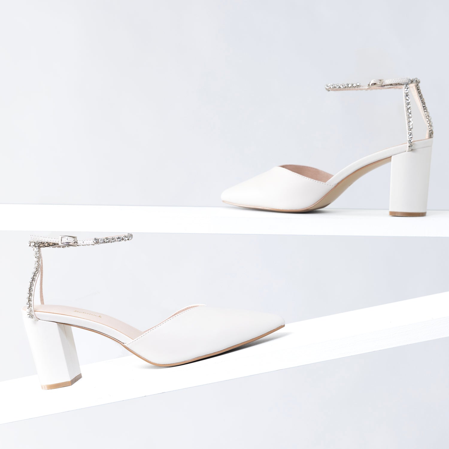 Anna Heel 75mm | Off-white leather