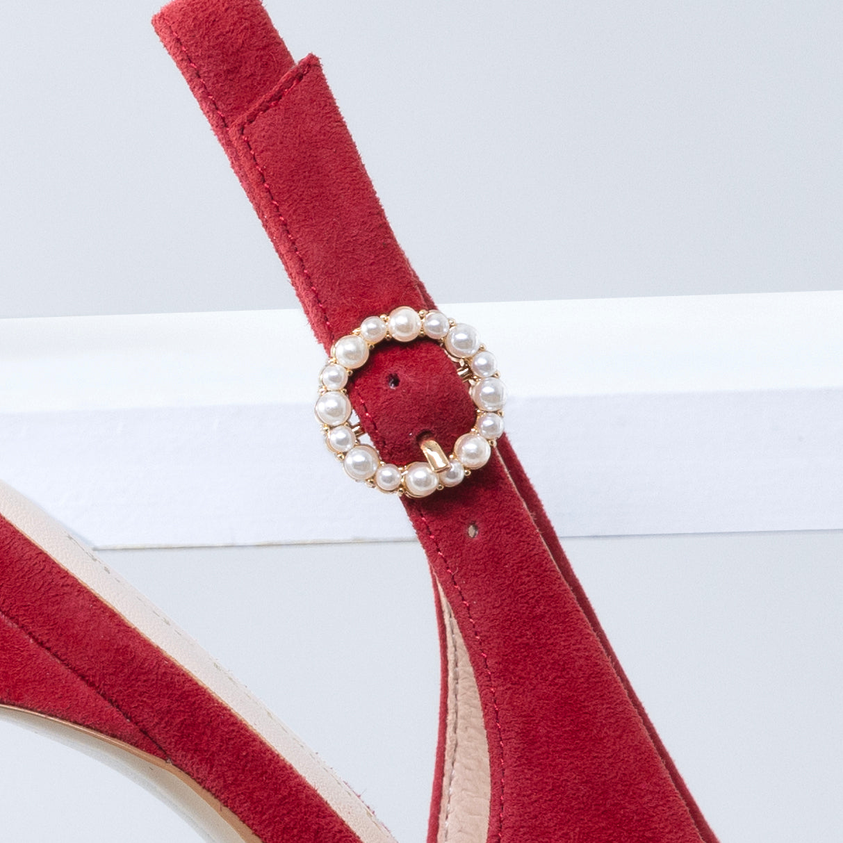 Asher Slingback Heel | Ruby suede