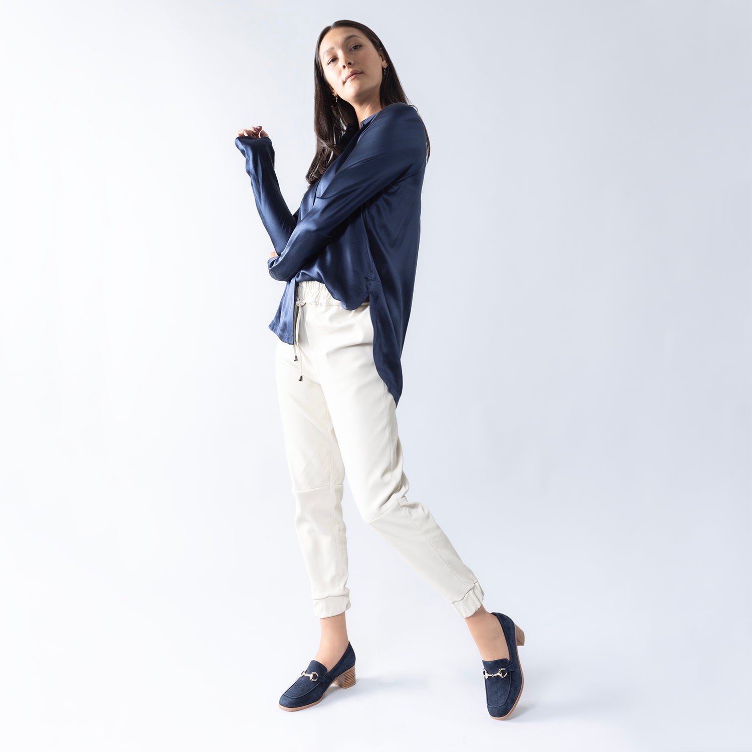 Blaza Loafer | Navy suede