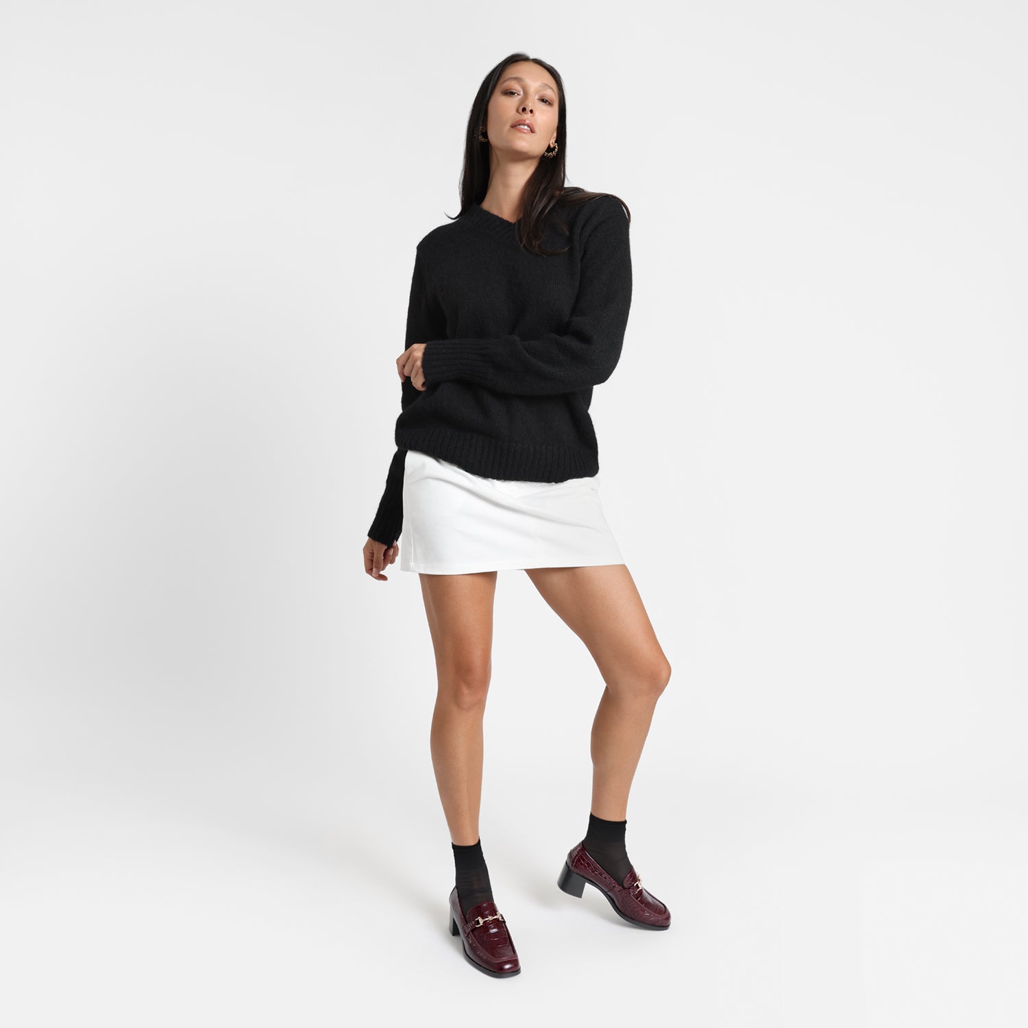 Bremen Loafer Ltd Ed ox blood worn by model