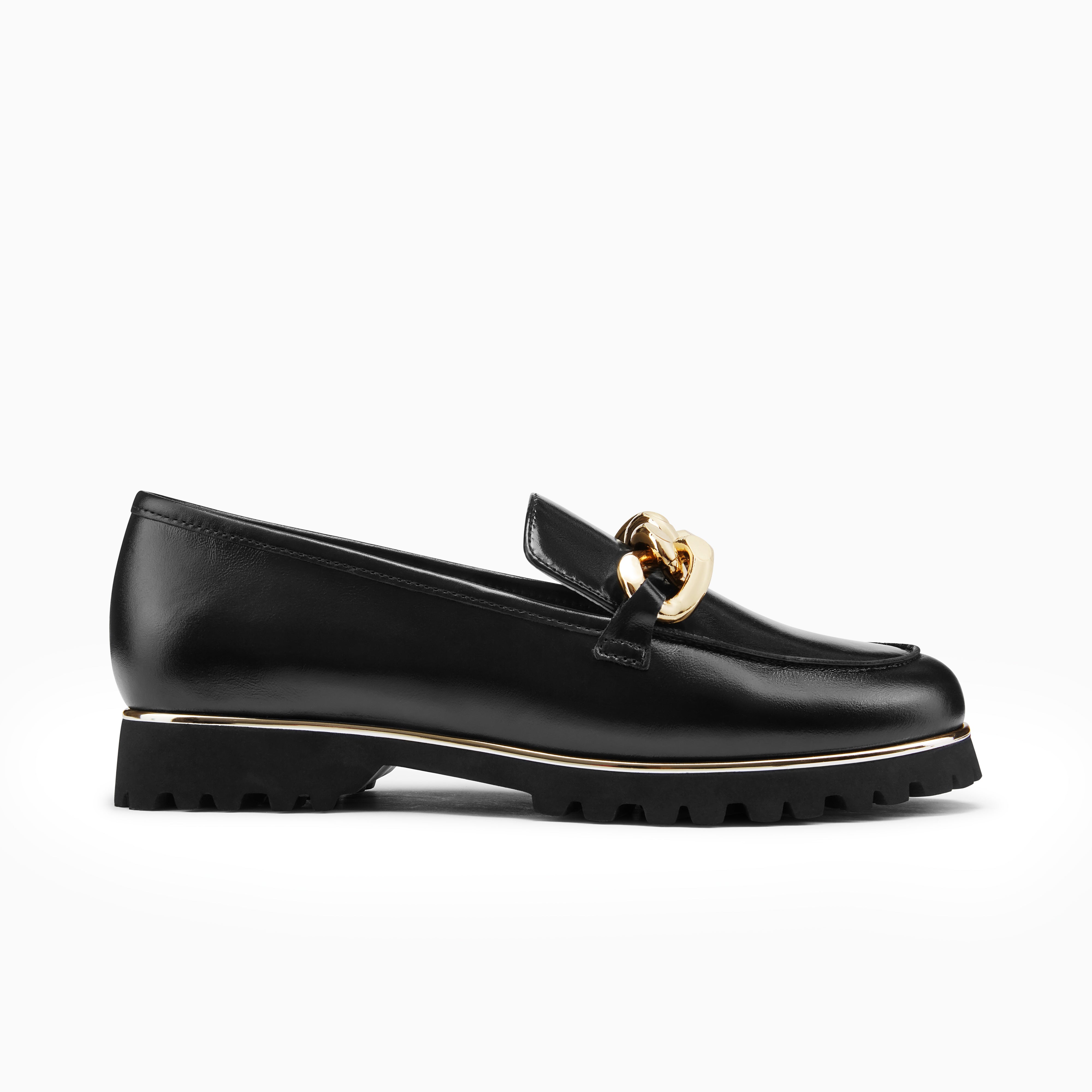 Dominica Loafer | Black/gold combo