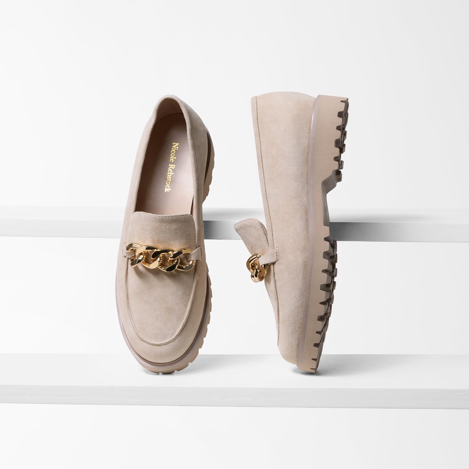 Dominica Loafer Nude Suede