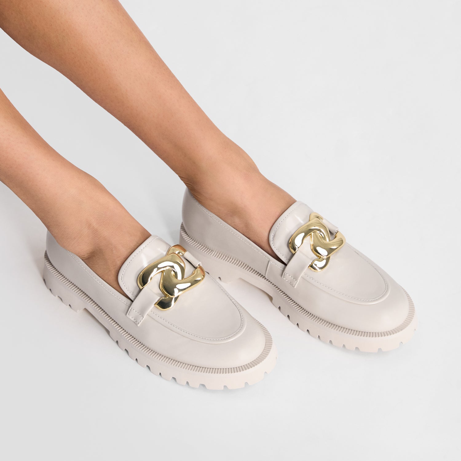 Close up on model of Dublin loafers by Nicole Rebstock