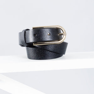 Element Leather Belt 25mm | gold black pebble