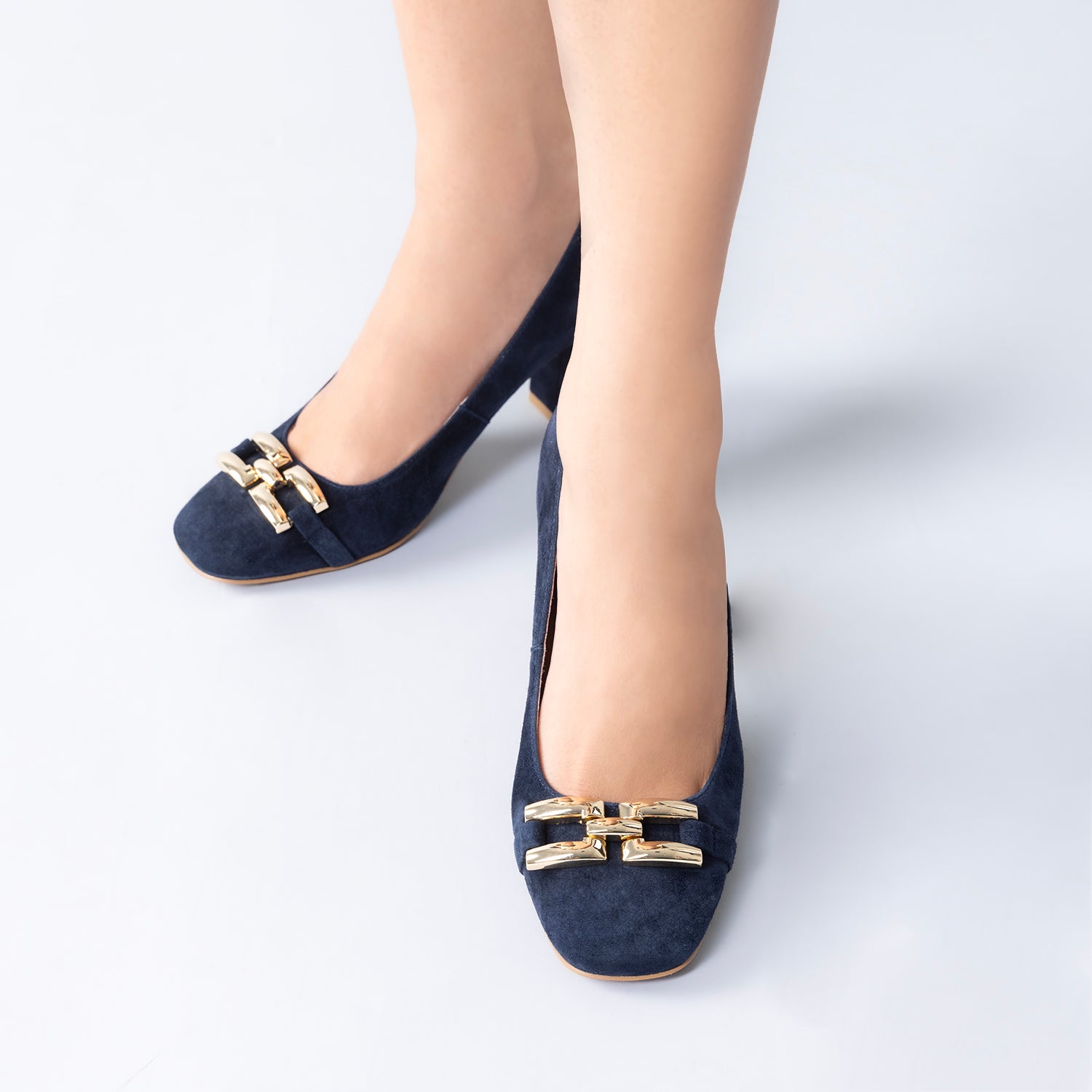 Jolie Pump Heel | Navy suede