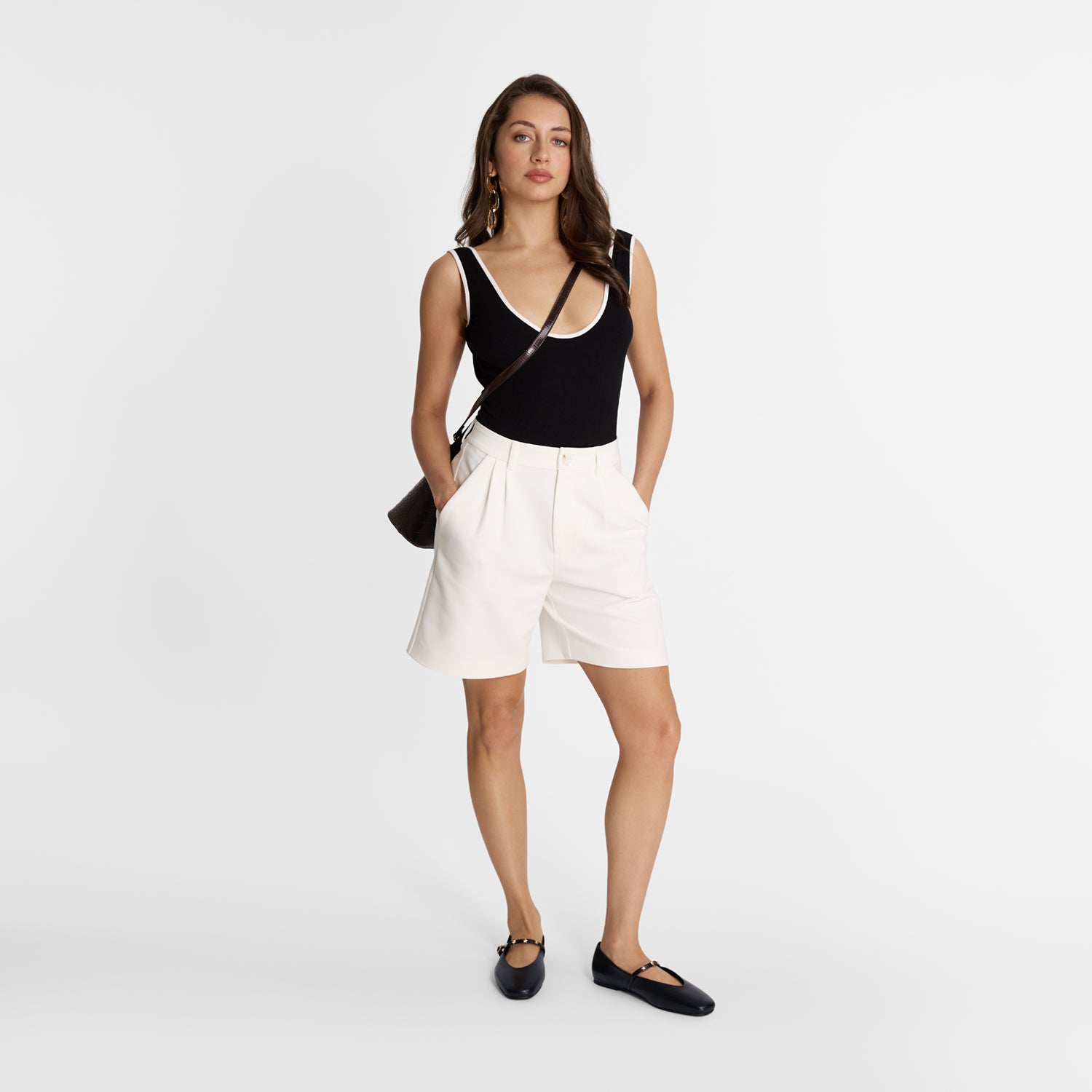 Khloe Flat | Black Leather