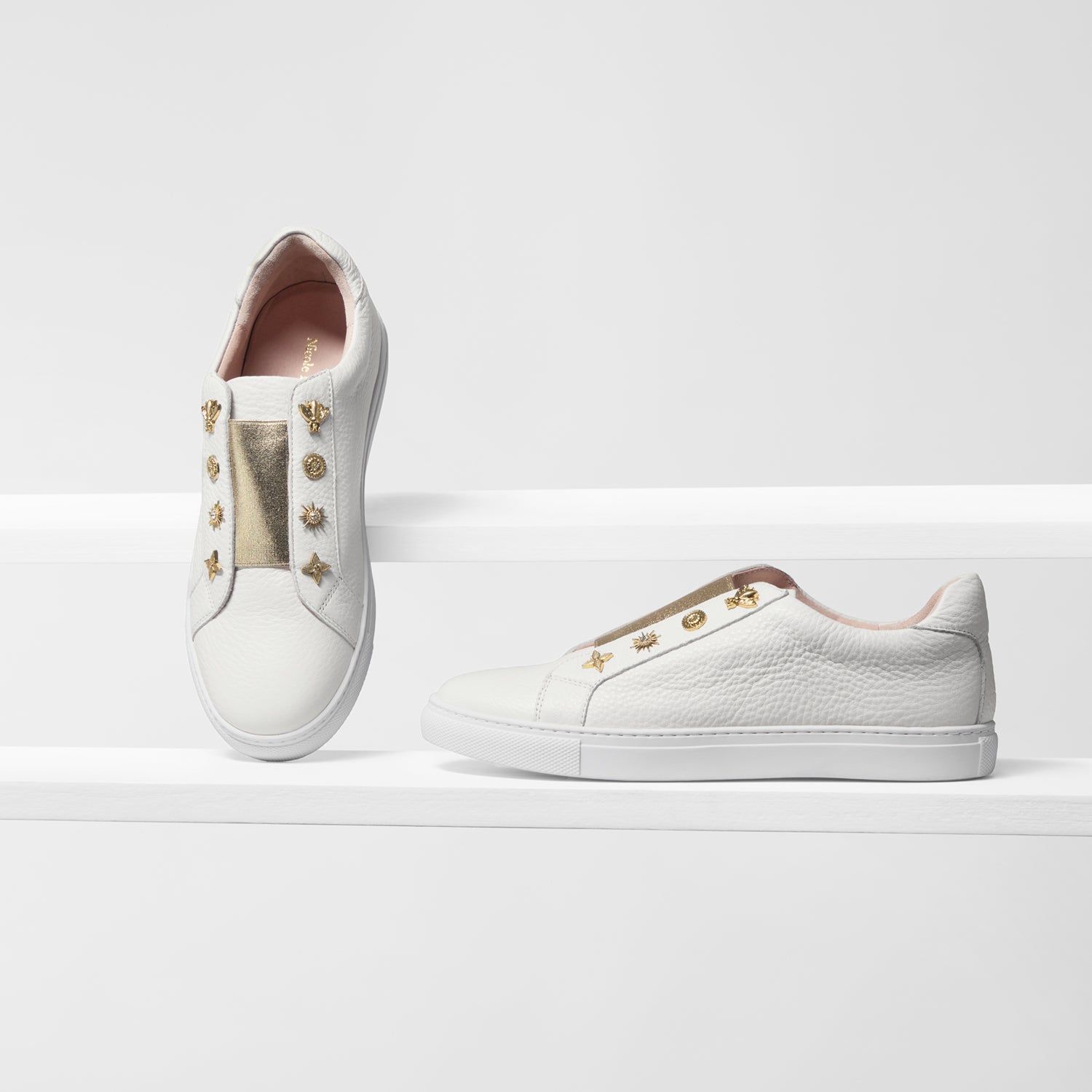 Mable Sneaker Off-White Pebble Leather