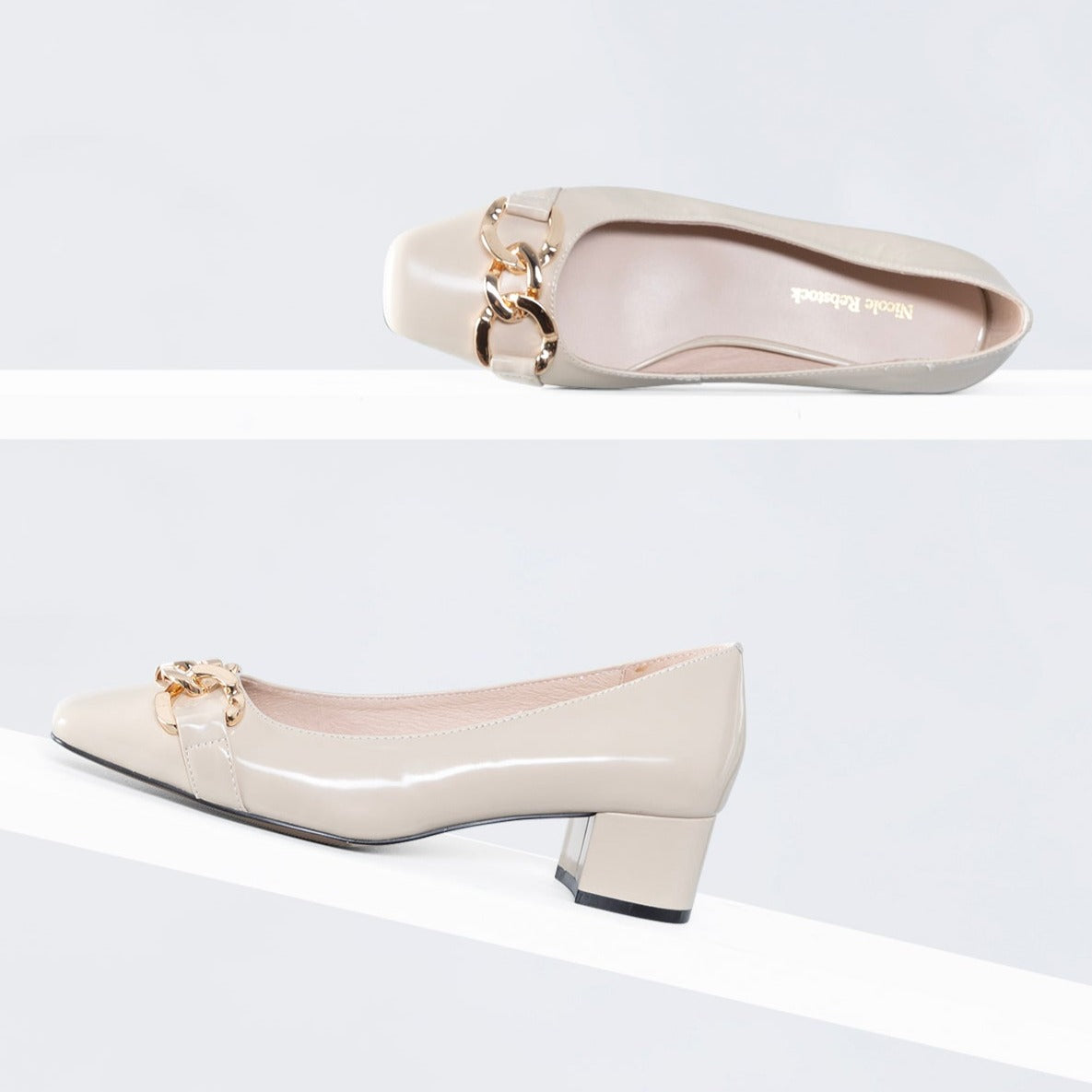 Meghan Ballet Heel | Ivory leather