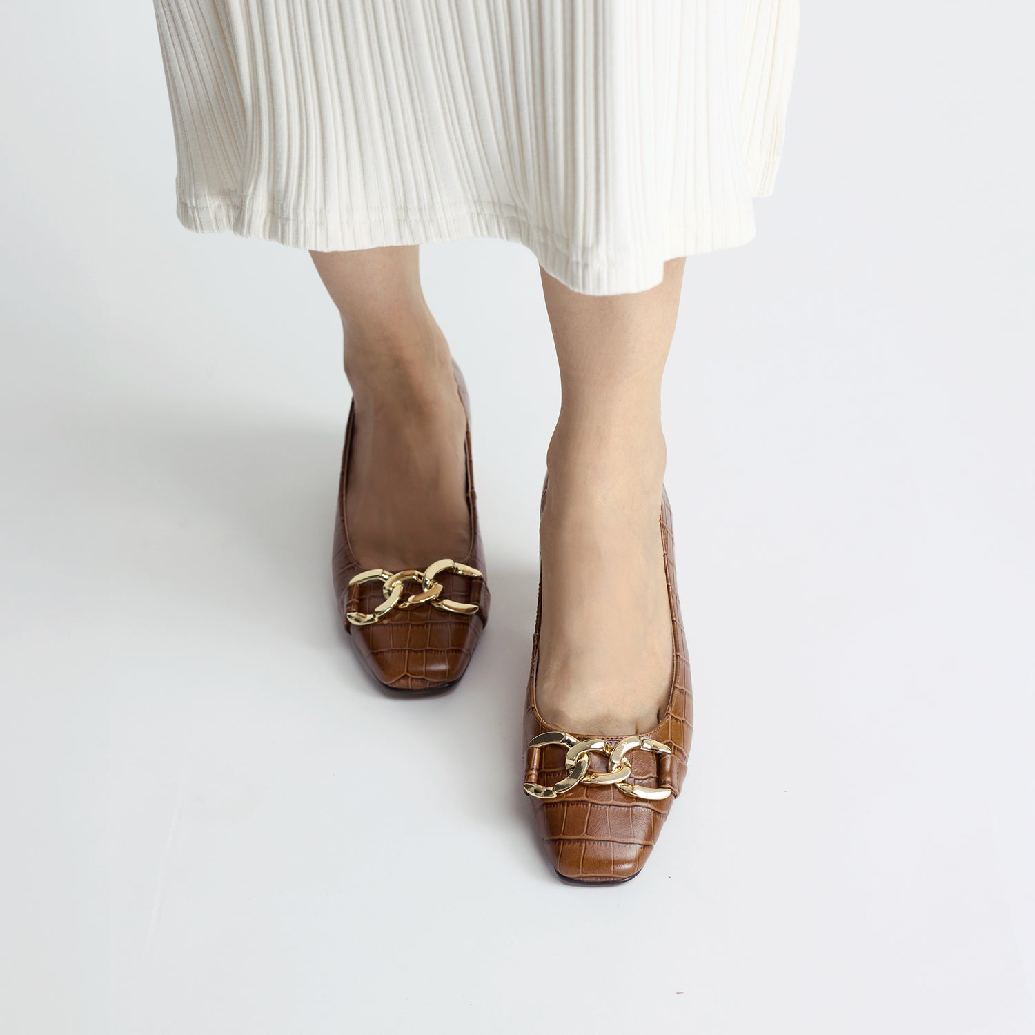 Meghan Heel | Chocolate Croc Leather