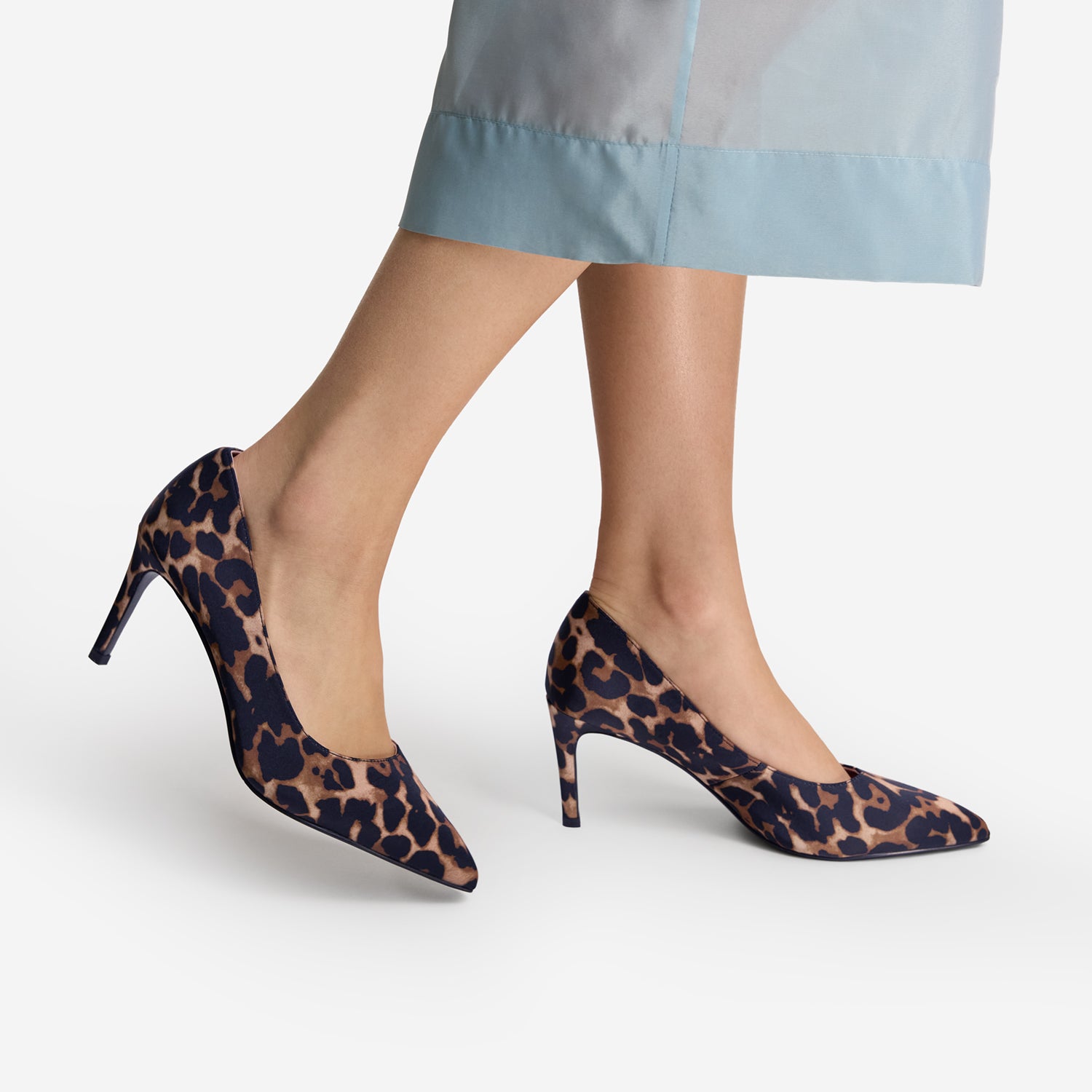 Nemesis 78mm Heel | Leopard Print Satin
