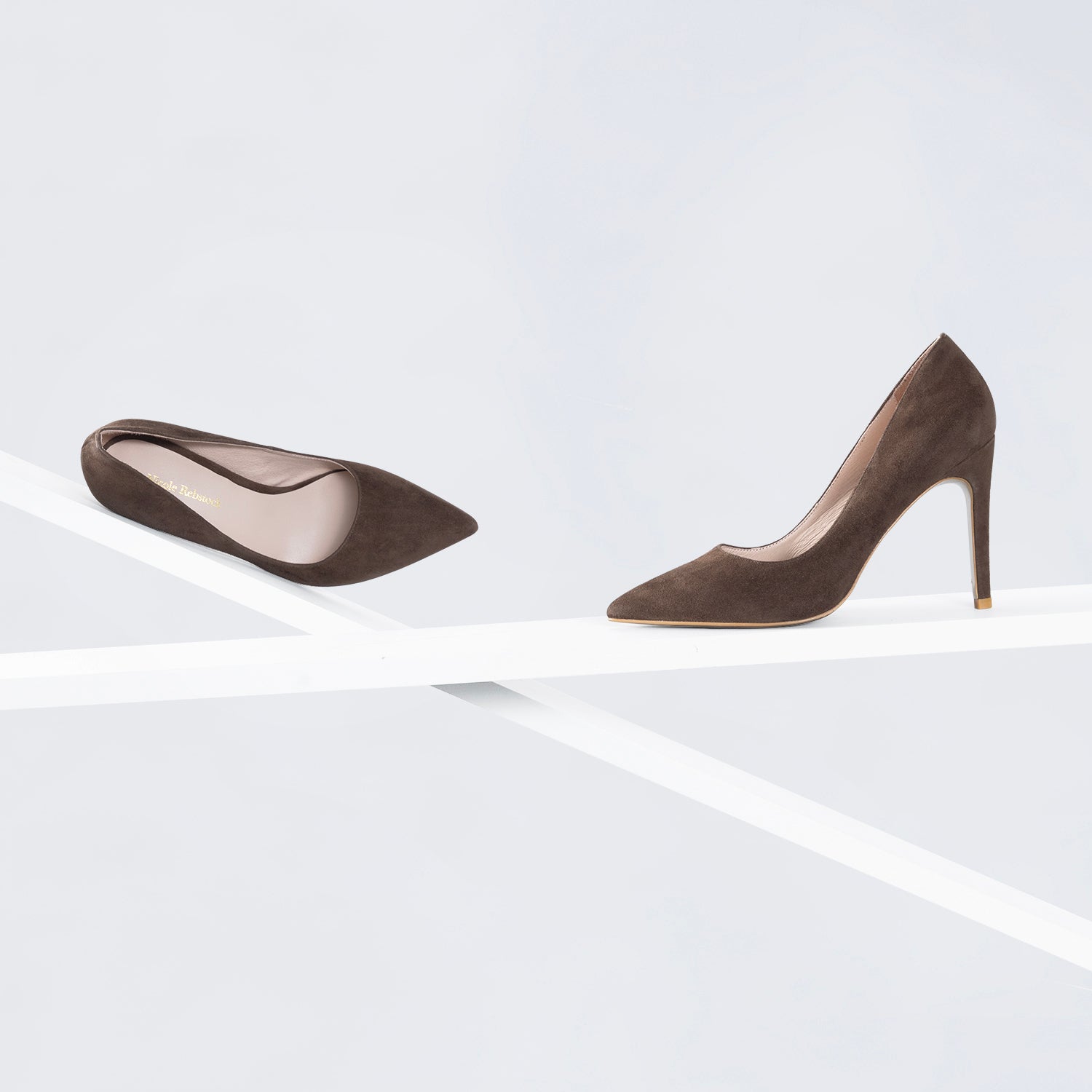 Nemesis 95mm Heel | Chocolate suede