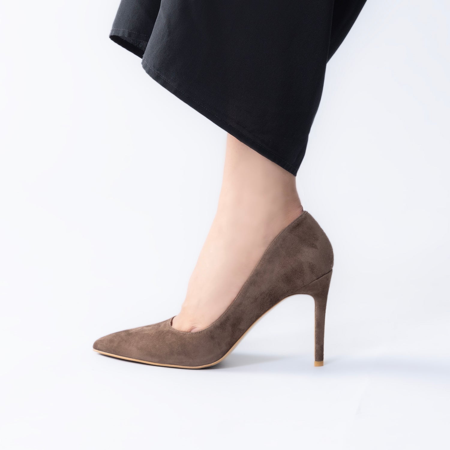 Nemesis 95mm Heel | Chocolate suede