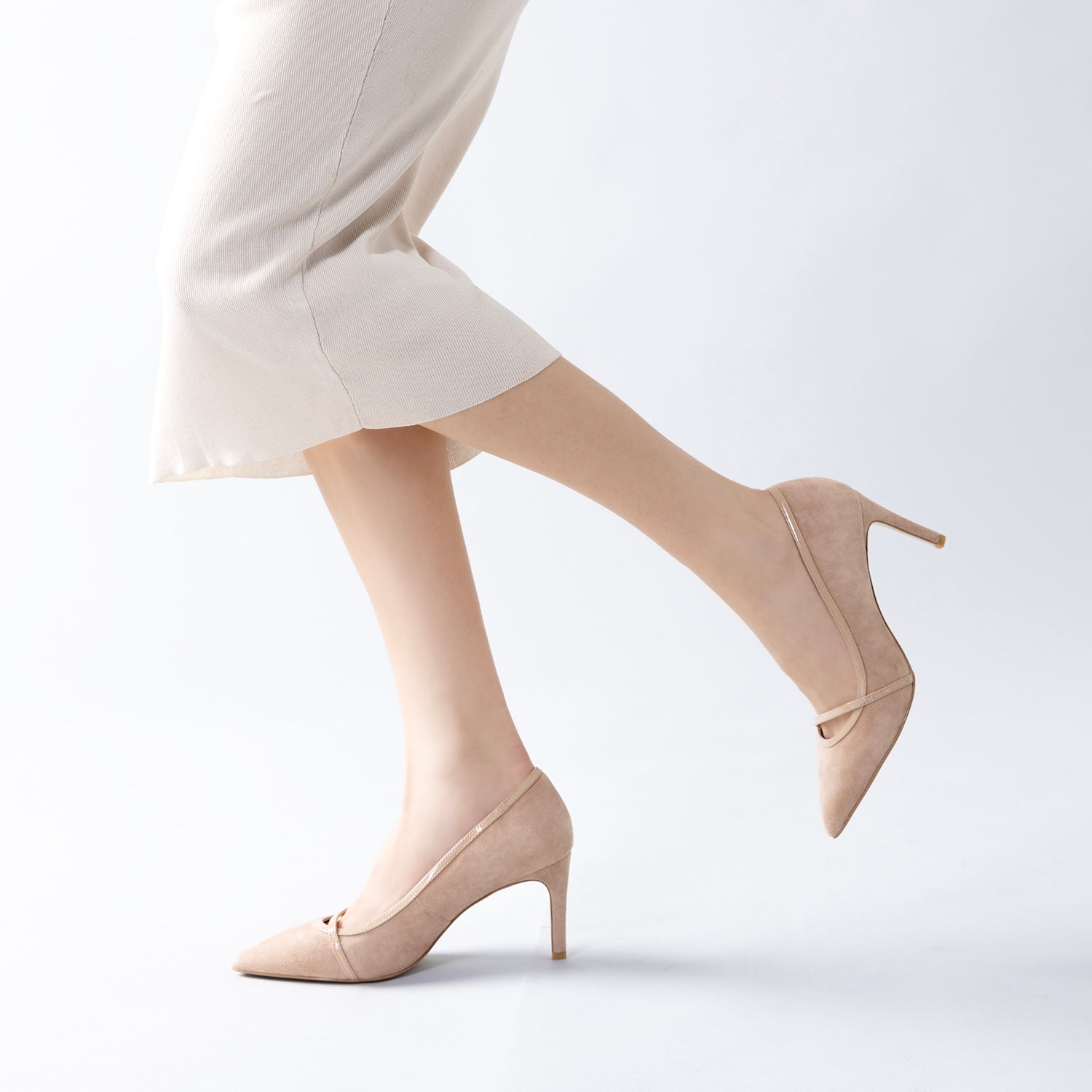 Nina 78mm Heel | Nude combo