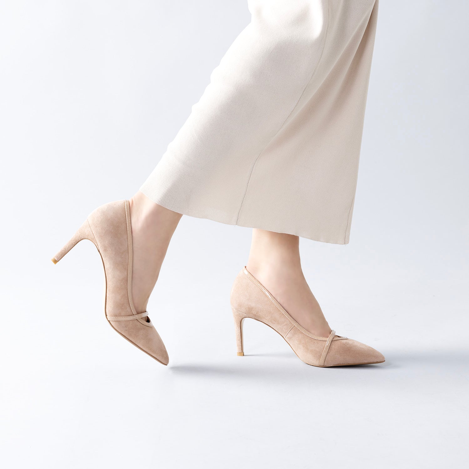 Nina 78mm Heel | Nude combo