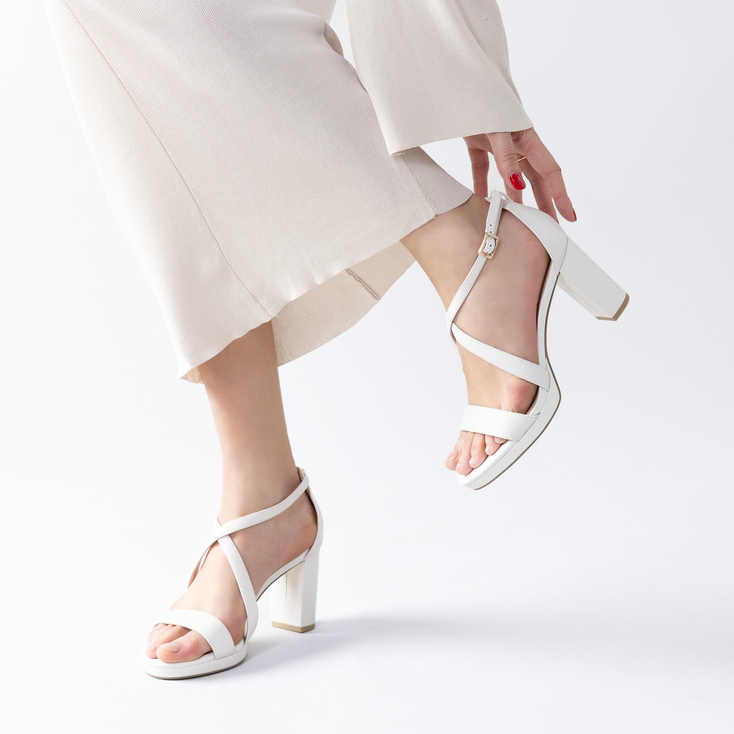 Pippa Platform Sandal | Cream