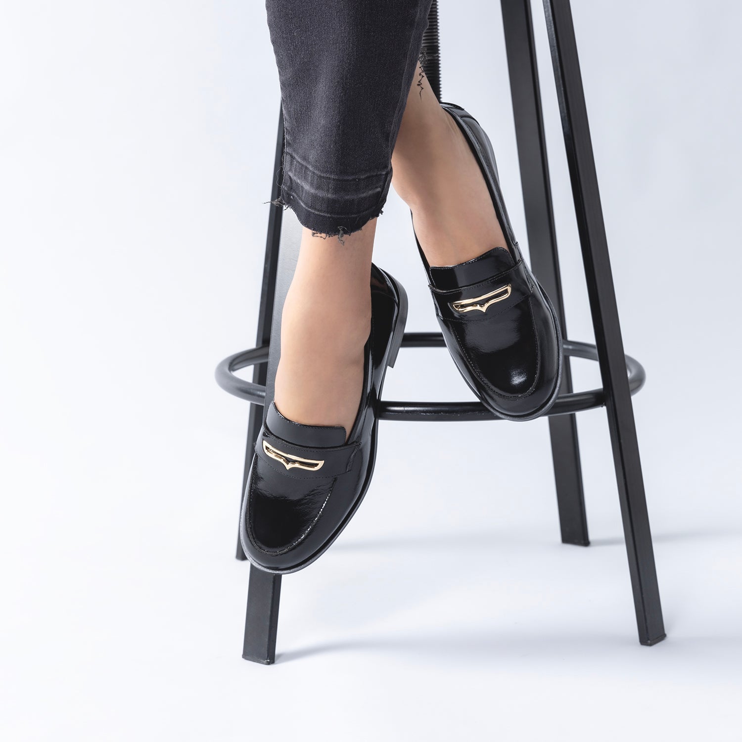 Royal Loafer | Black oiled leather