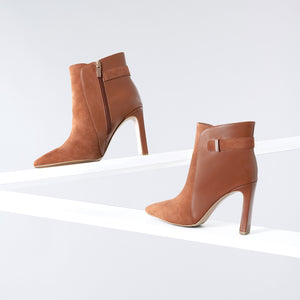 Serenity Ankle Boot 100mm | Tan combo