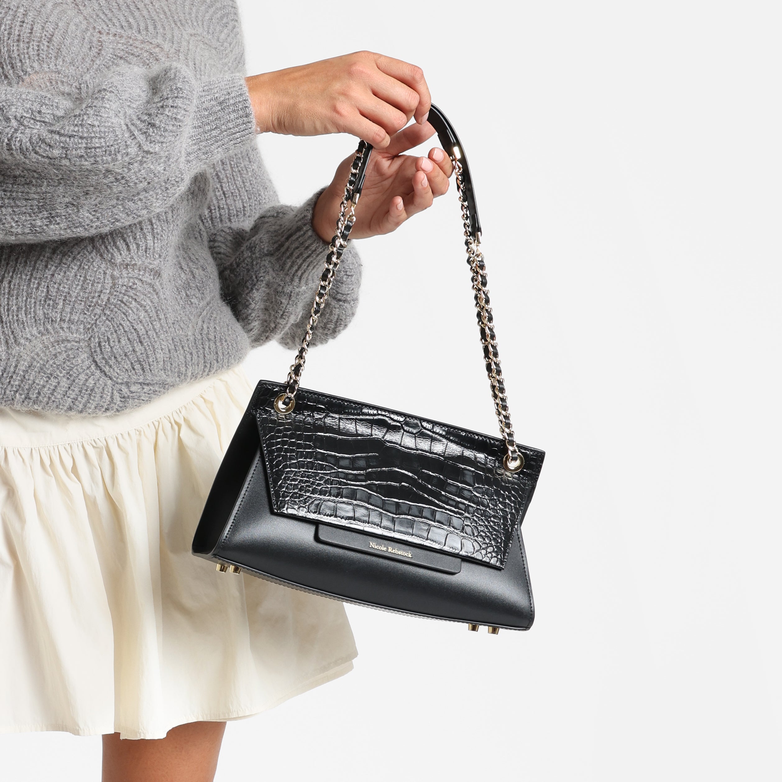 Victoria Ltd Ed Handbag | Black leather