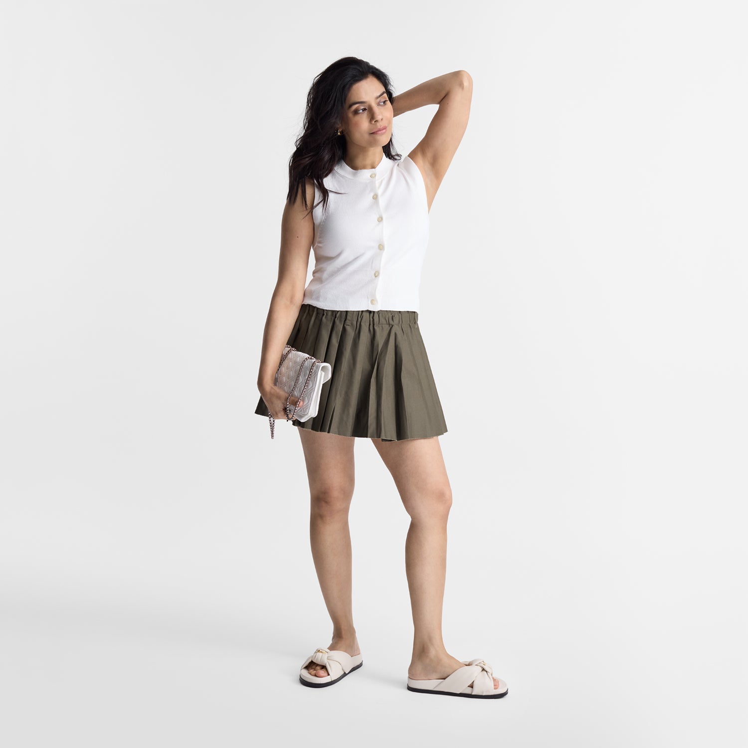 Uno 2.0 Slide Sandal | Ivory Leather