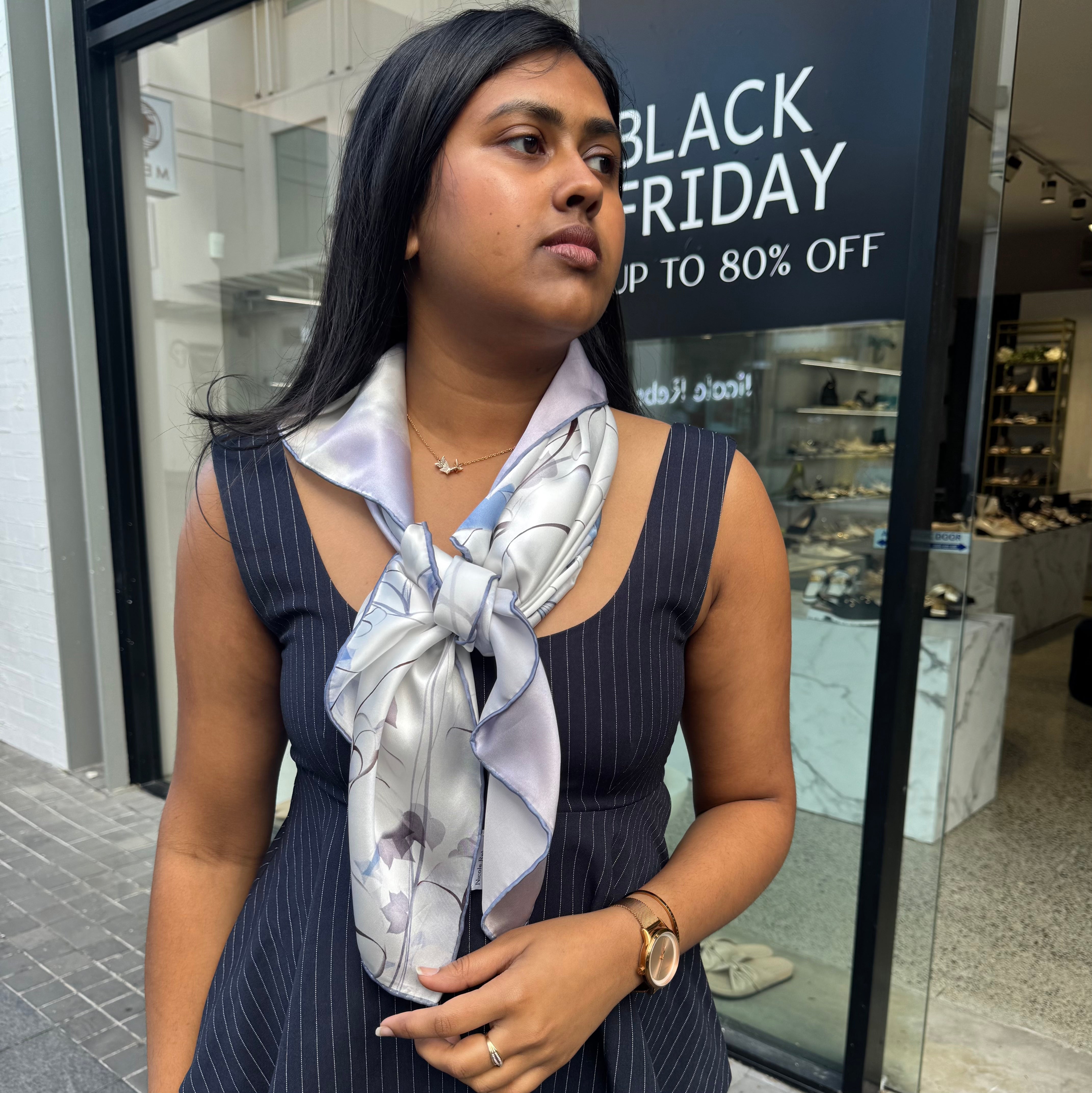 Twilight in the Meadow Silk Scarf 90x90