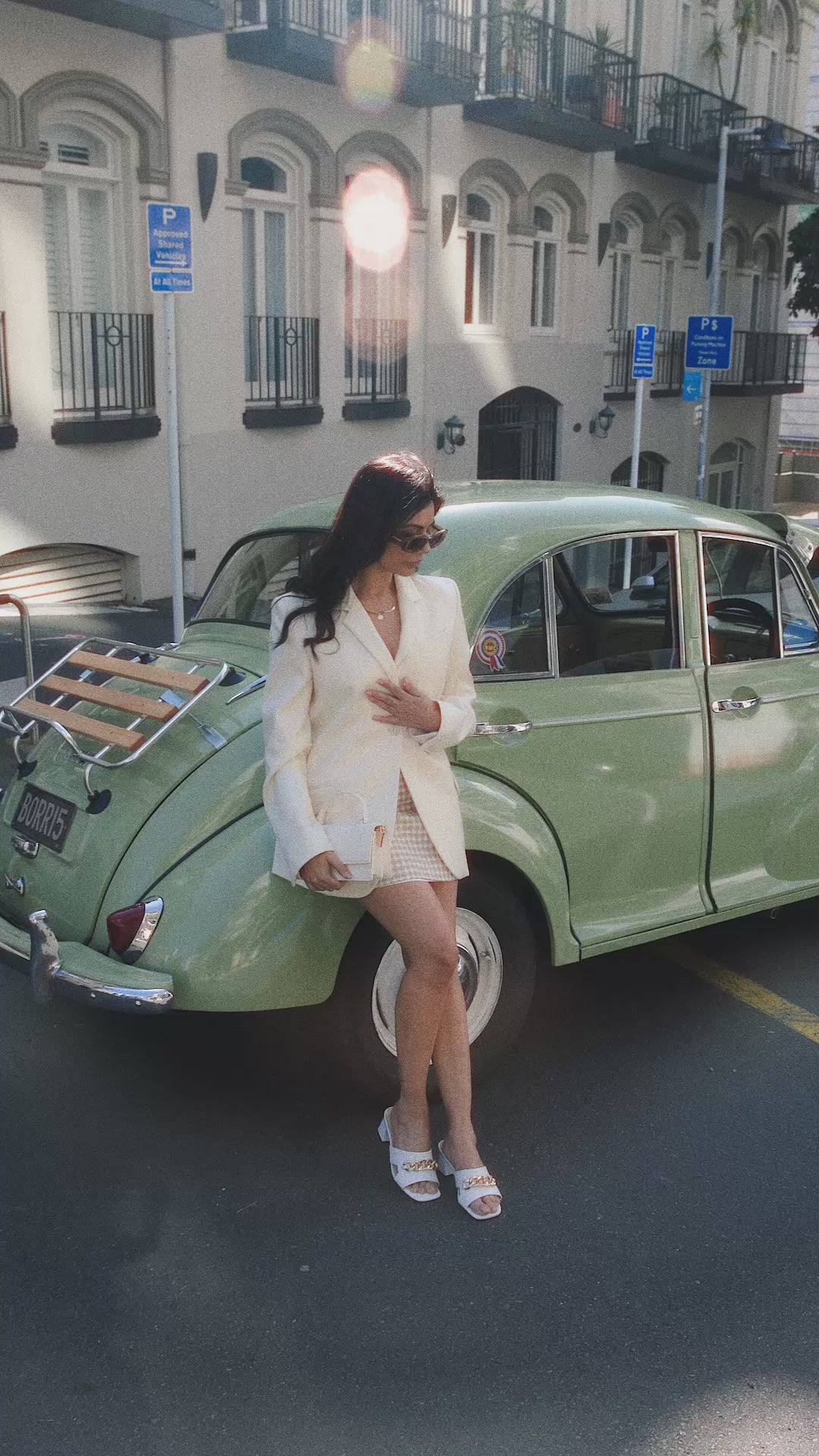 Campaign video showcasing Evie sandal being worn.