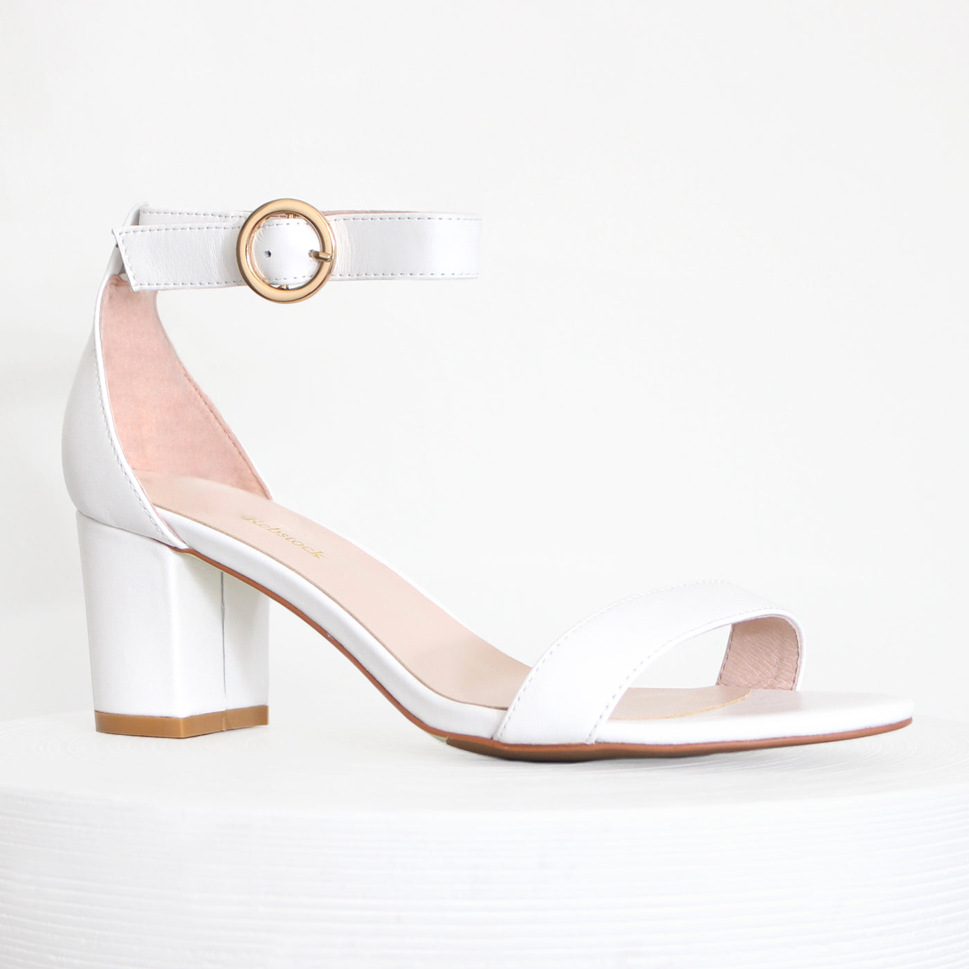 Dani Sandal Heel | White leather