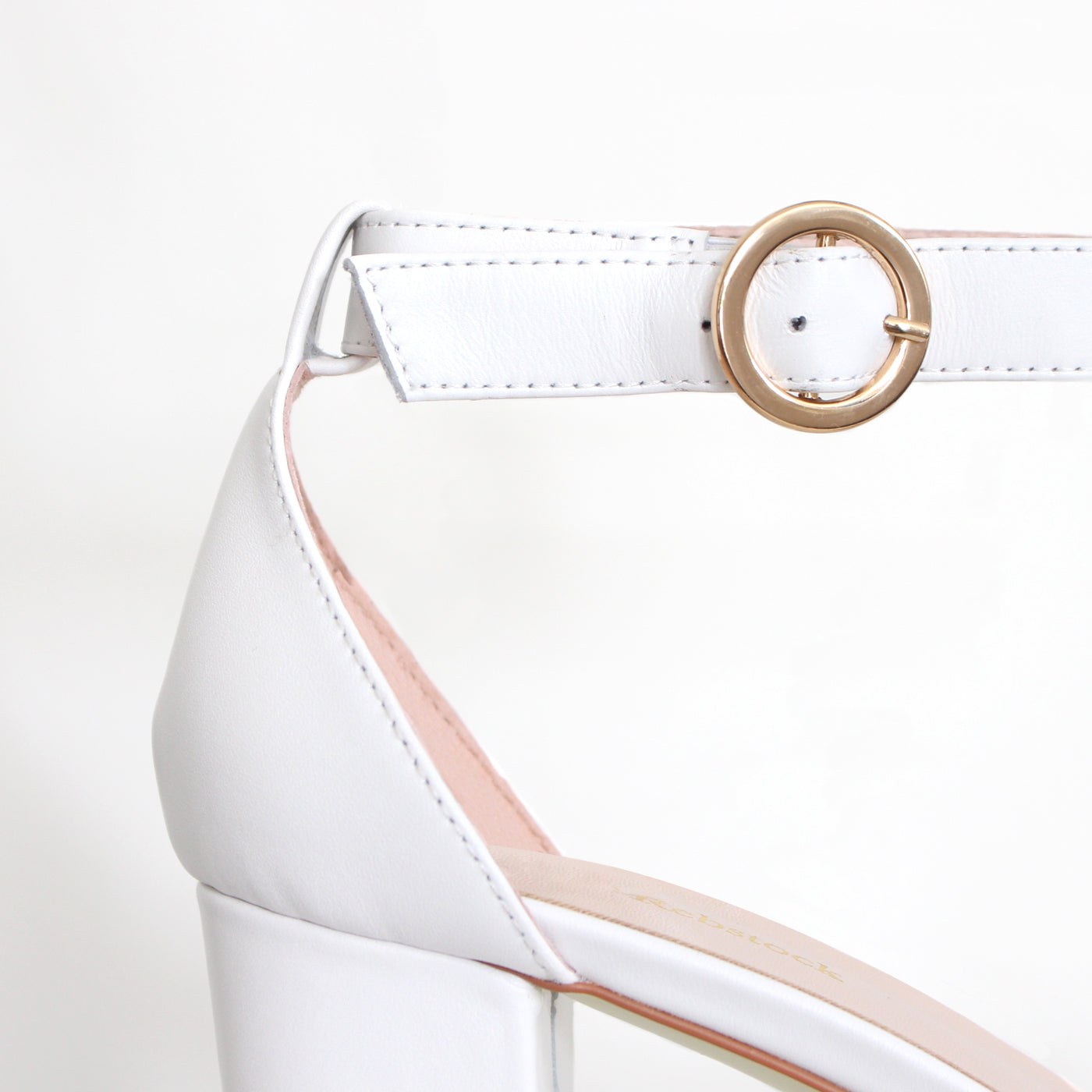 Dani Sandal Heel | White leather