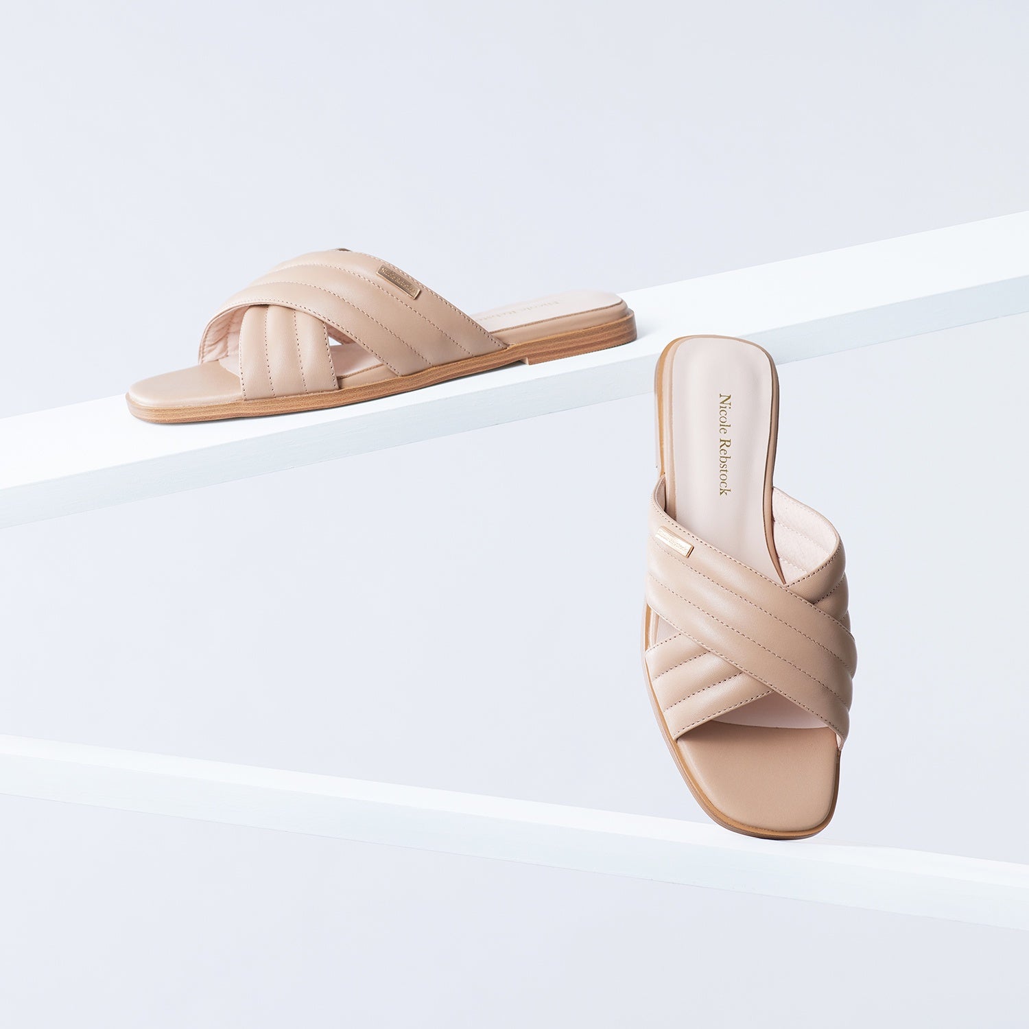 Faze Slide Sandal | Caramel leather