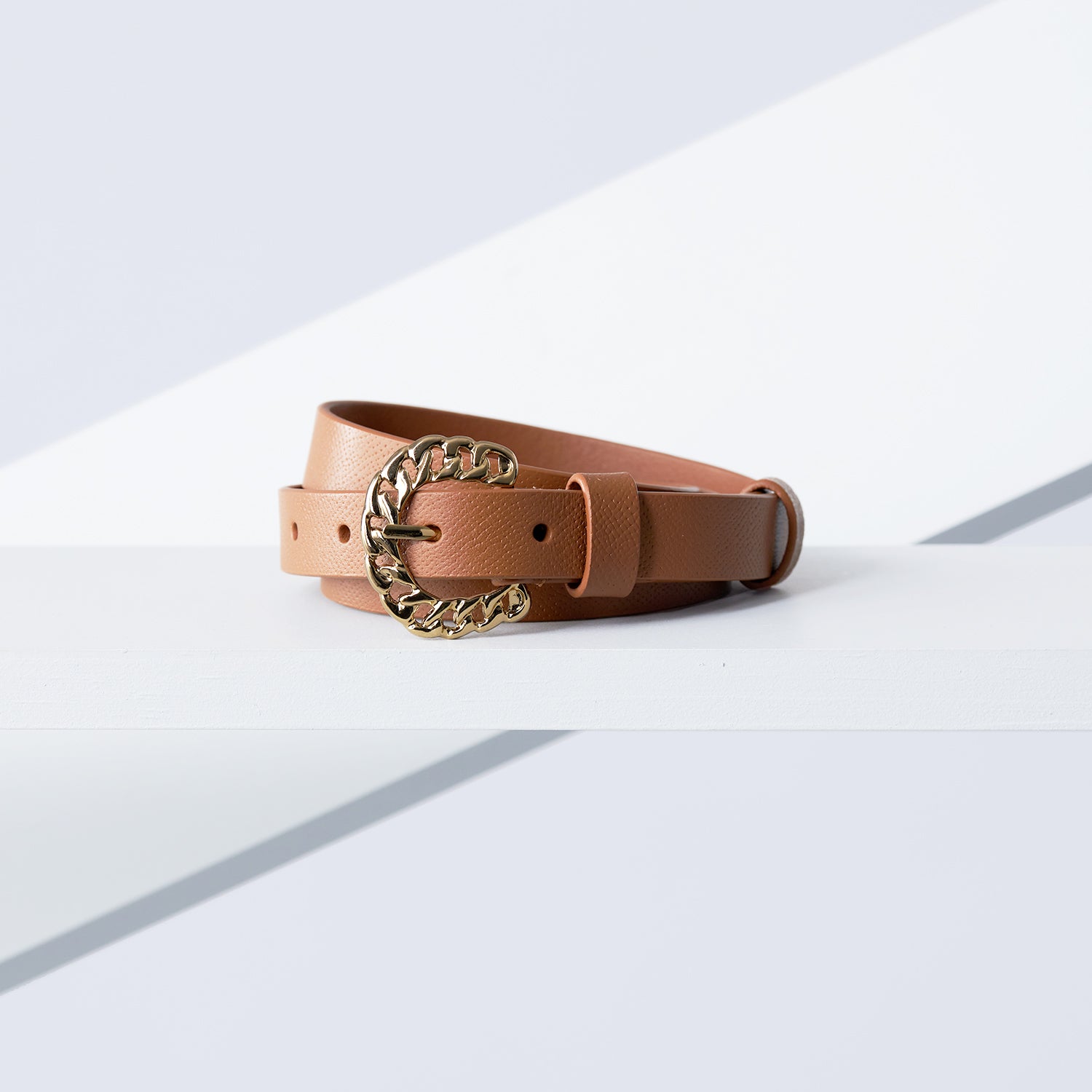 Harmony Leather Belt 19mm | gold tan saffiano