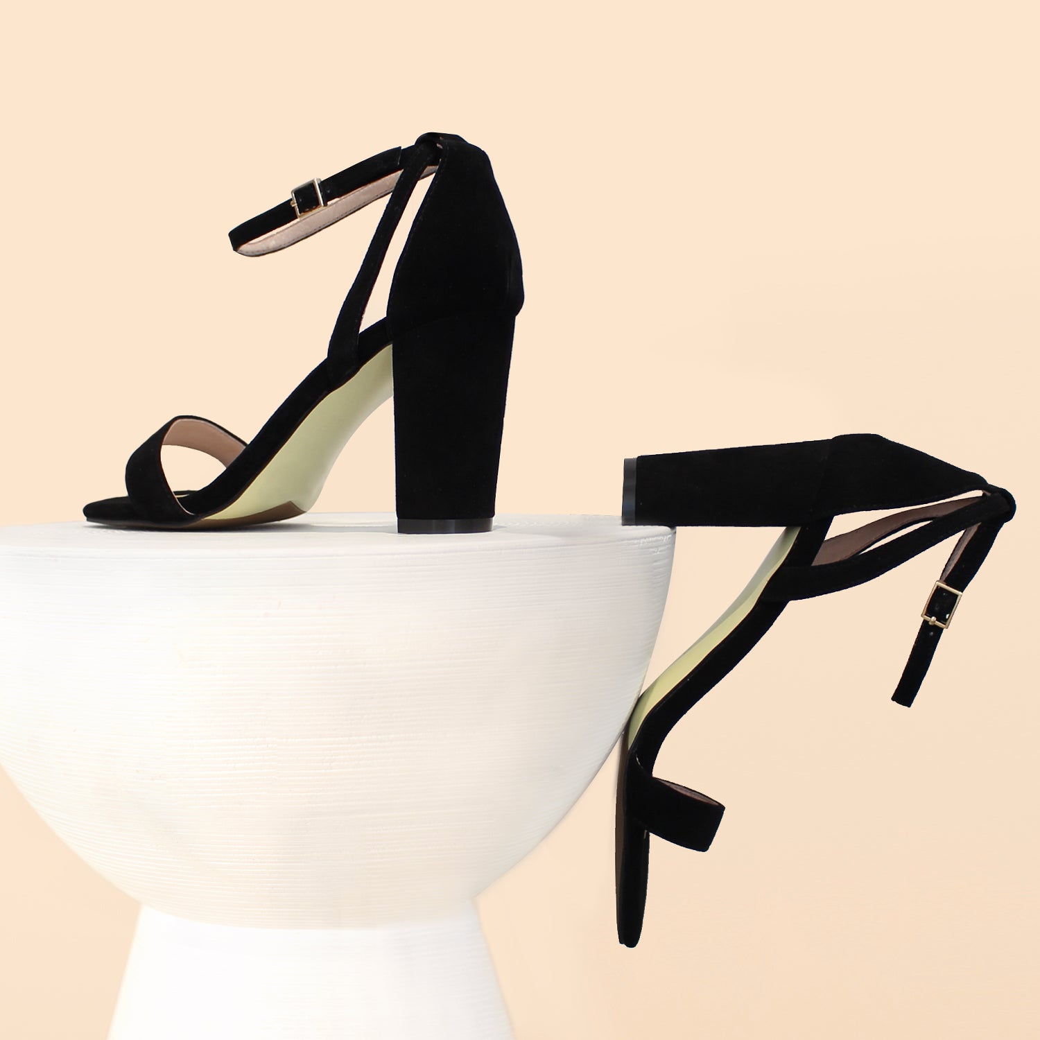 Lani 85mm | Black suede