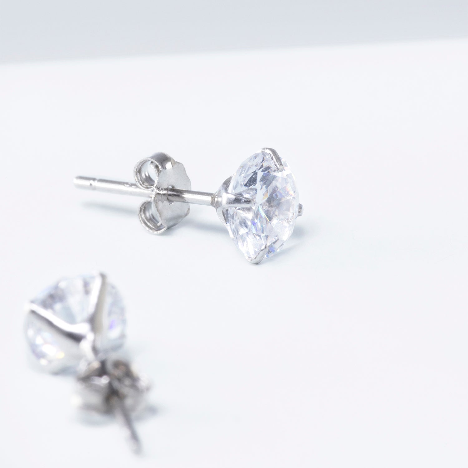Miss Marion Studs | silver clear