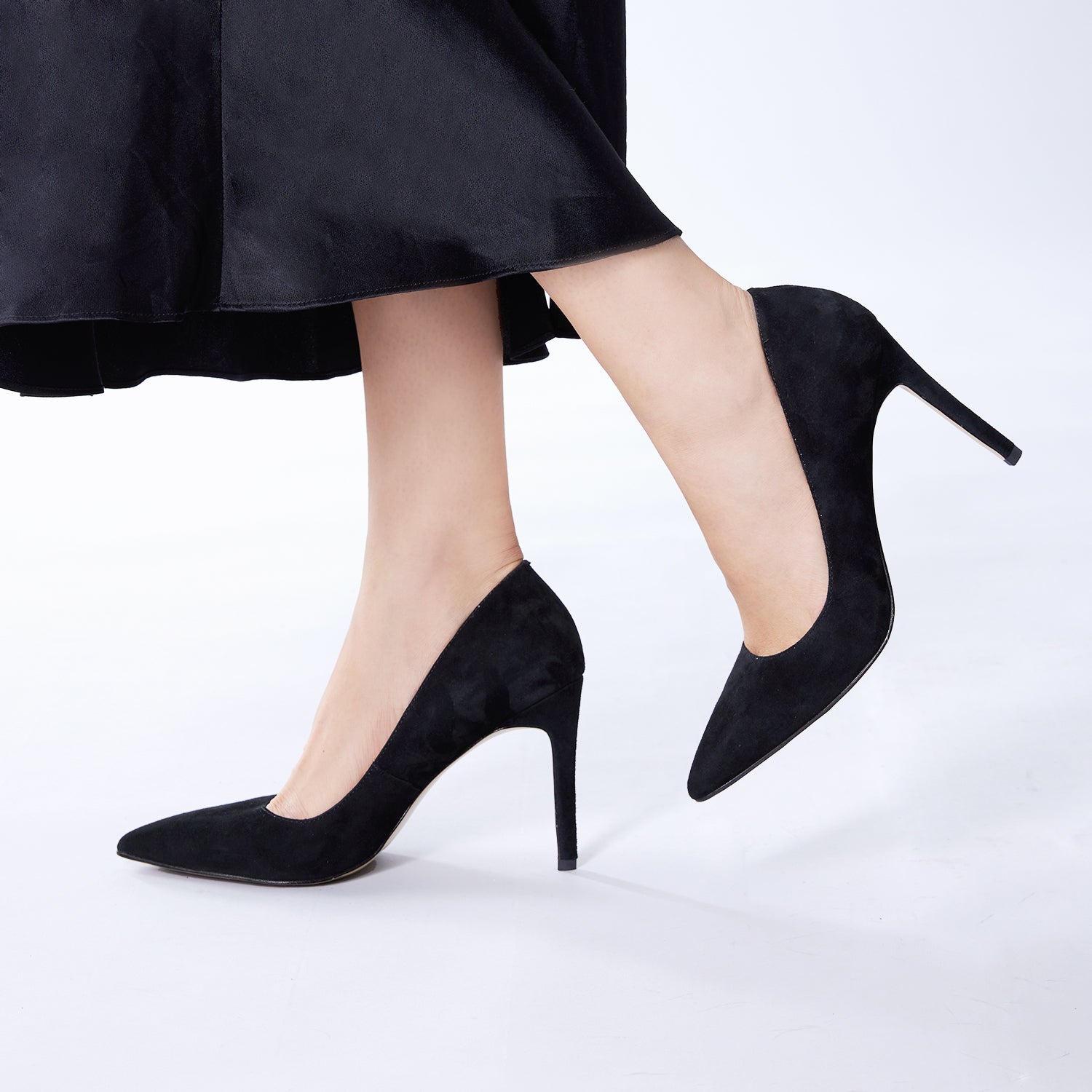 Nemesis 95mm Heel | Black suede