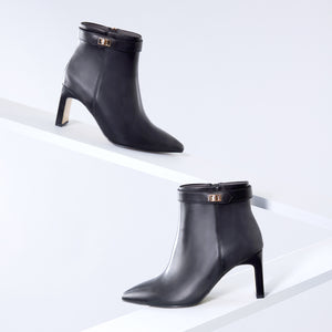 Roslyn Ankle Boot 75mm | Black leather