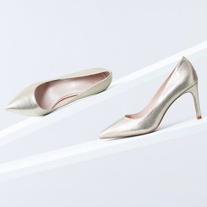 Nemesis Heel 78mm | Muted gold leather