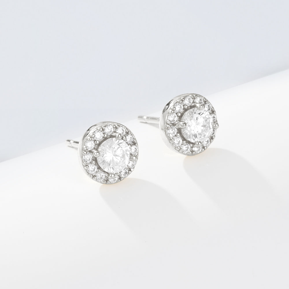 A girl's best friend studs | silver