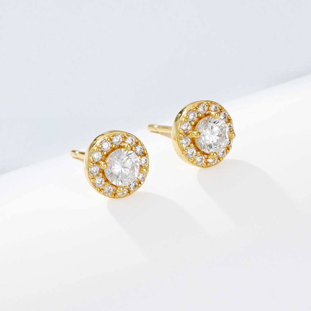 A girl's best friend studs | gold