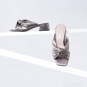 Adele Mule Sandal 40mm | Gun metal