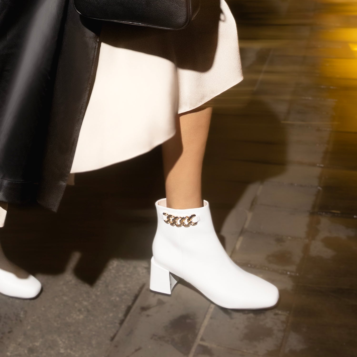 Arkansas Ankle Boot 50mm | white leather