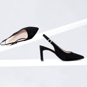 Asher 75mm | Black suede