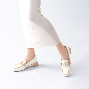 Balta Loafer 35mm | Cream/nude combo