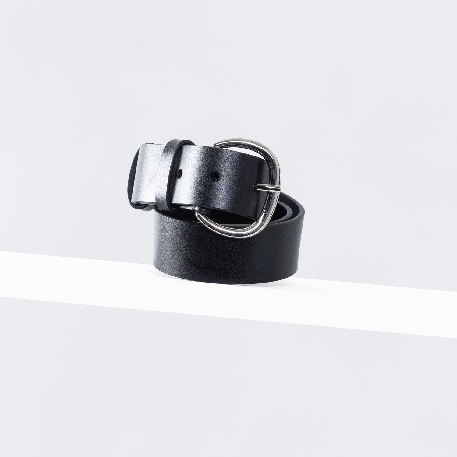 Edita Belt 34mm | silver black leather