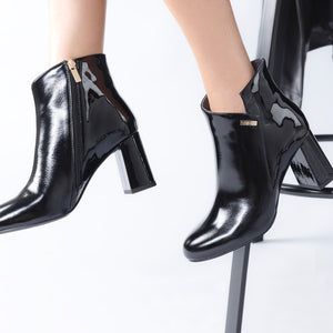 Darla Ankle Boot 75mm | Black combo leather