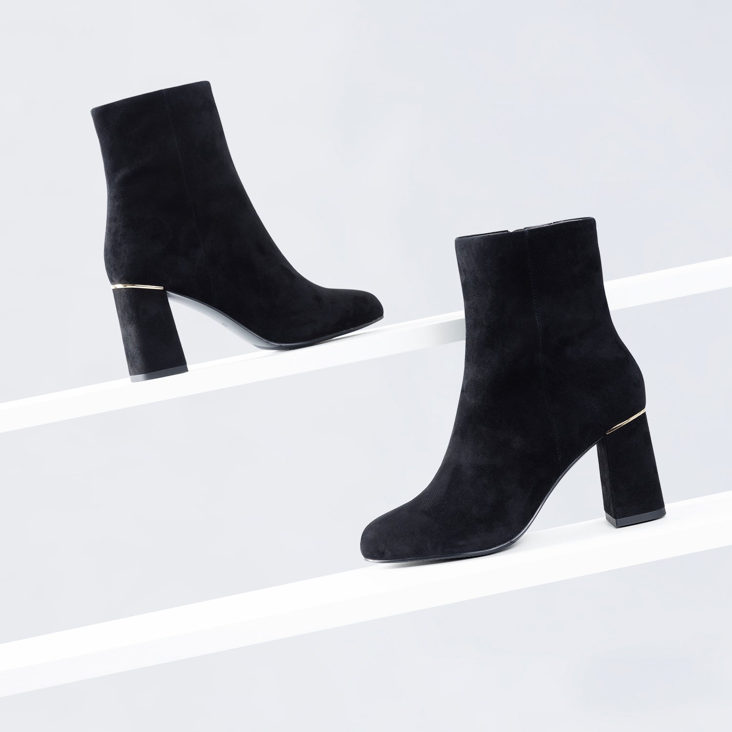 Ditto Ankle Boot 75mm | Black suede