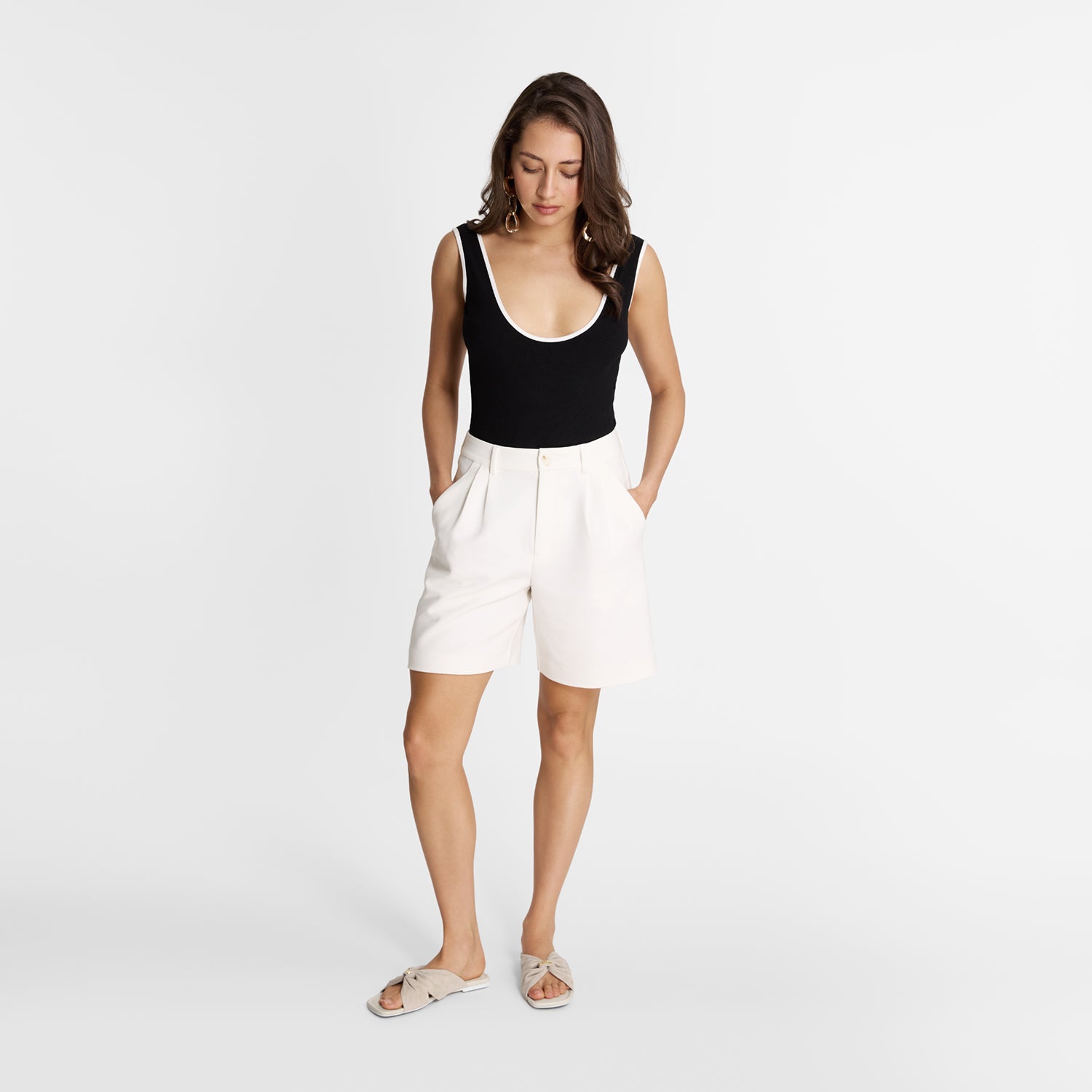 Fleur Slide Sandal | Nude Suede